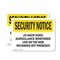 Signmission 24 Hour Video Surveillance OSHA Security Notice Sign, Plastic, 10in W x 7in L, 2PK OS-2PACK-SN-P-710-L-11499 - alternate 1
